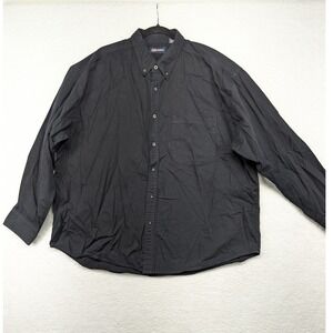 Faded Glory 2EX Button Down‎ Shirt Harley Davidson Embroidered Back Black
